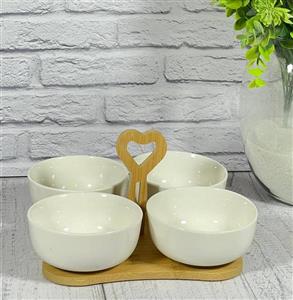 اردو خوری 4 خانه گرد چوبی سرامیکی 