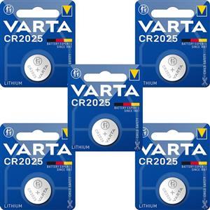 باتری سکه ای CR2025 وارتا بسته 5 عددی