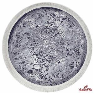 فرش ماشینی گرد شاهکار شفق تبریز کد 19218 سایز 1*1 متری