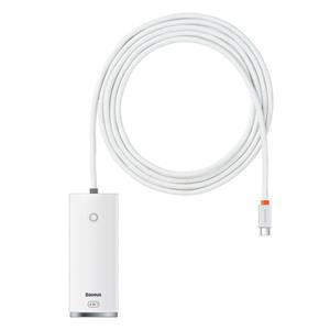 هاب 4 پورت USB-C باسئوس مدل  Lite Series - WKQX03050 2M