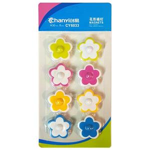 گیره آهنربایی چانی مدل گل-CY6033 بسته 8 عددی