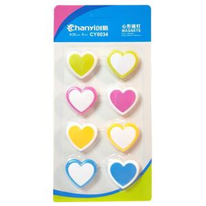گیره آهنربایی چانی مدل قلب - CY6034 بسته 8 عددی