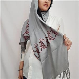 شال طوسی شب یلدا چاپ دستی انار کد 63