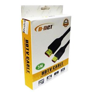 کابل 3 متری HDMI 4K PVC دی نت D-NET پک کارتنی