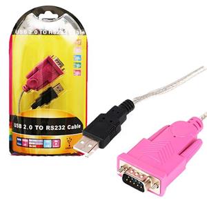 تبدیل USB به کام RS232 نری شیلدار سوکت صورتی