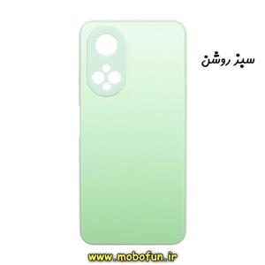 قاب گوشی Honor X7 آنر پشت گلس شیشه ای محافظ لنزدار سبز روشن کد 5