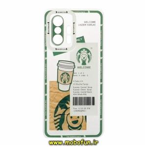 قاب گوشی Mi 11T - Mi 11T Pro شیائومی ژله ای شفاف فانتزی طرح استارباکس STARBUCKS محافظ لنز دار کد 280