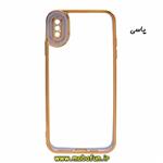 قاب گوشی iPhone XS Max آیفون طرح الکتروپلیتینگ شیشه ای طلقی شفاف اورجینال یونیک کیس Unique Case محافظ لنز دار یاسی کد 182