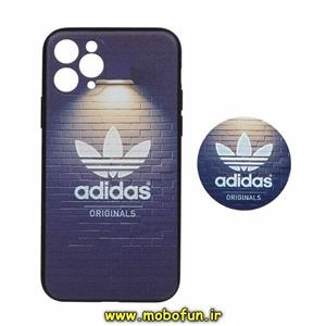 قاب گوشی iPhone 11 Pro آیفون فانتزی سوزنی برجسته طرح آدیداس adidas پاپ سوکت دار محافظ لنزدار کد 167