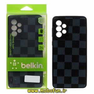 قاب گوشی Galaxy A73 5G سامسونگ طرح چرمی Belkin شطرنجی محافظ لنز دار کد 302 