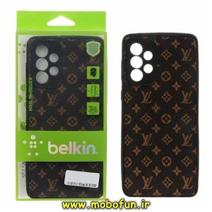 قاب گوشی Galaxy A73 5G سامسونگ طرح چرمی Belkin شطرنجی محافظ لنز دار کد 303