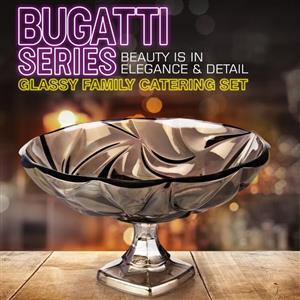 ظروف میوه شیرینی و آجیلخوری پایدار بوگاتی شامپاینی\nضمانت شستشو \nرنگ pvd شامپاینی\nارسال پسکرایه تهران اسنپ شهرستان باربری