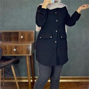 مانتو مشکی ساده
