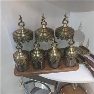 پاسماوری استند چوبی مدل تاج رنگ انتیک بسیار شیک و زیبا