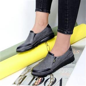 کفش طبی راحتی چرم زنانه دورنگ