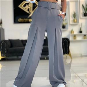 شلوار مازراتی زنانه پیله دوبل کمربند دار  جدید