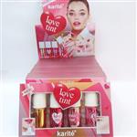 پک تینت لب و گونه مایع 4 عددی کاریته (Karite) مدل لاو (Love Tint) 