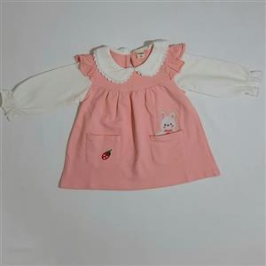 بلوز  آستین بلند یقه ب ب دخترانه