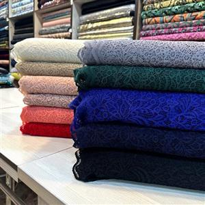 پارچه گیپور دانتل دوز حاشیه در رنگ بندی