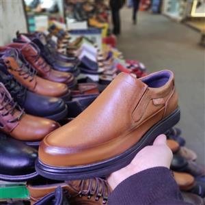 کفش طبی تمام چرم زیره لاستیک