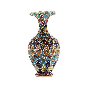 گلدان میناکاری ارتفاع 25 سانت مدل شاهی 