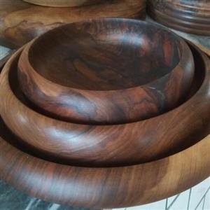 کاسه خمره ای چوبی