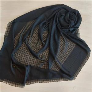 روسری مشکی چهارخونه نخی