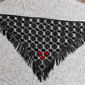 اشارپ دستباف روسری سه گوش قلاب بافی
