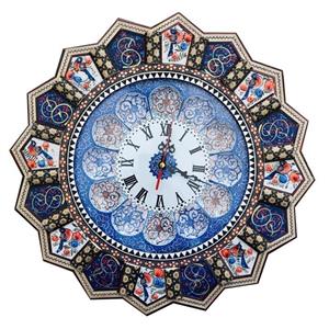 ساعت دیواری خاتم کاری مدل خورشیدی قطر 42  سانت 
