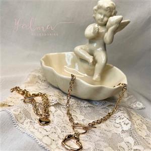 ست دستبند و گردنبند ژوپینگ رنگ ثابت و ضد حساسیت