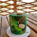 کیک خامه ای با روکش فوندانت چریکی(ارتشی)
