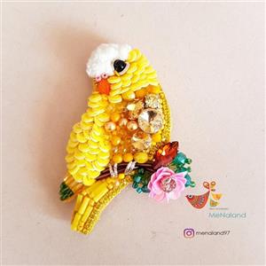 گلسینه جواهردوزی طوطی