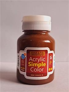 رنگ اکریلیک  ساده سوداکو 125 میل قهوه ای روشن کدacrylic simple 2302