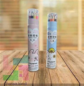 مدادرنگی 12 رنگ استوانه ای