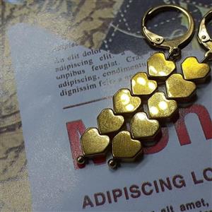 گوشواره قلبی استیل ضد حساسیت رنگ ثابت(182)