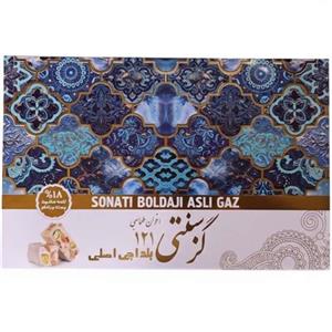 گز لقمه بادام 18 درصد 200 گرم گز کرمانی کد 1172