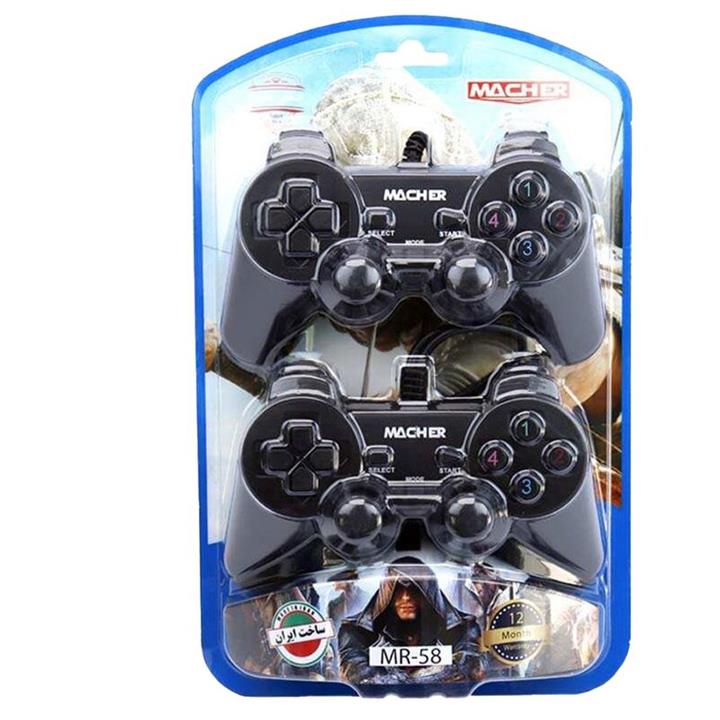 دسته بازی شوک دار برند مچر مدل Macher MR-58 دو عددی