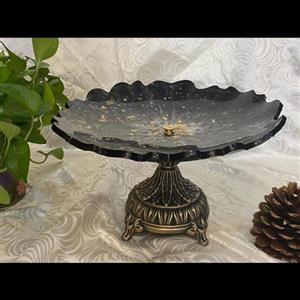 میوه خوری رزین و ورق طلا لوکس مشکی نشکن مقاوم رنگ ثابت 