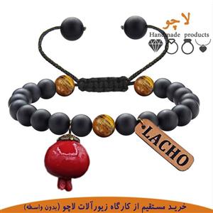 دستبند چشم ببر زنانه کشویی برند لاچو (دستبند انار ) دستبند گره ای چشم ببر کد3D