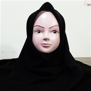مقنعه کرپ مشکی رنگ سایز 90