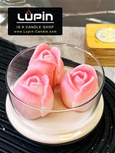 شمع دست ساز  گل رز