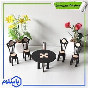ماکت مینیاتوری میز و صندلی 4 نفره