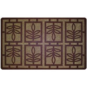 پادری برجسته طرح لوتوس رنگ کاکایویی سایز 76 در 46 سانتی متر