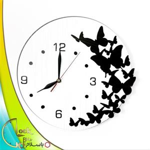 ساعت دیواری دایره ای طرح پروانه ها که 115