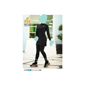 تونیک آستین فینگردار  تک رنگ مشکی  روشا شاپ آنلاین