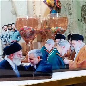 10 عدد تندیس چوبی رومیزی  رهبر و سردار سلیمانی 3 بعدی