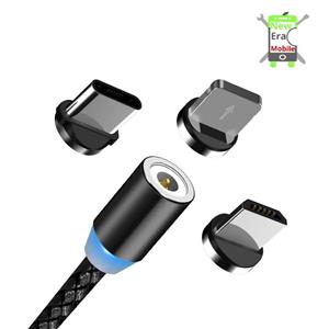 کابل تبدیل USB به microUSB لایتنینگ  USB-C سنتکس مدل CSM01 طول 1 متر