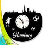 ساعت دیواری طرح فوتبال ( هامبورگ )  کد 007