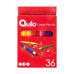 مدادرنگی 36 رنگ جعبه مقوایی کوییلو quilo بادوام و باکیفیت