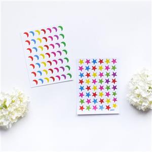 برچسب طرح ماه و ستاره استیکر کاغذی براق